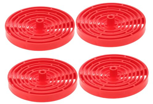 Kisangel 4pcs Plastic Aquarium Grid Divider Tray for Fish Tank Filters Bottom Isolation Boards with Vibration Isolation Ring for Quiet Operation and Balanced Water Flow in Aquariums