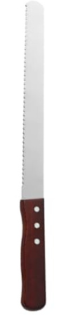 HIAKDOFT Coltello da Pane in Acciaio Inox Lama Seghettata e Manico in Legno, Utensile da Cucina per Affettare Pane, Torte e Pizza, Adatto per Uso Domestico e Professionale
