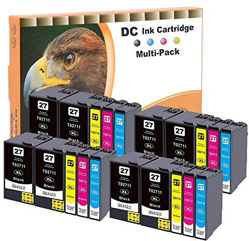 D&C 20 Ersetzt für Epson 27XL 27 Druckerpatronen für Epson Workforce WF-3600 Series, WF-3620 DWF, WF-3620 WF, WF-3640 DTWF, WF-7110 DTW, WF-7600 Series, WF-7610 DWF, WF-7620 DTWF