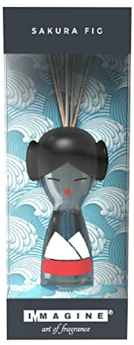 Immagine Art Of Fragrance Omini Mondo Sakura Fig, Italian Design, Emanatore 60 Ml E 5 Bastoncini, Diffusore Ambientale, Fresca
