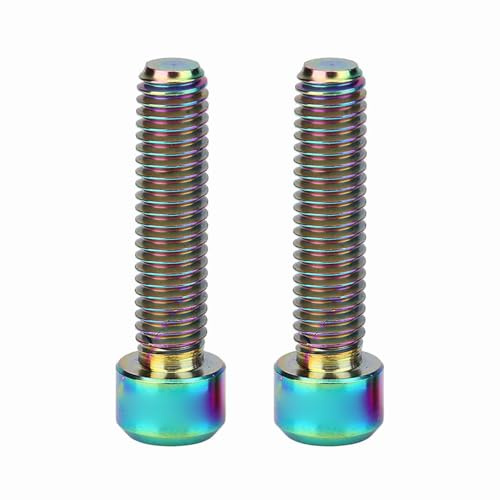 2 Stücke Scheibenbremse Schrauben Titanlegierung M6 X 25mm Fahrrad Schrauben für Mountainbike Bremssattel