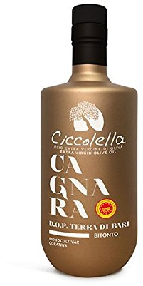 Ciccolella - CAGNARA D.O.P. Terra di Bari - Olio Extra Vergine di Oliva di alta qualità - Monocultivar CORATINA - Puglia - 100% Prodotto Italiano- fruttato intenso - bott. 500 ml