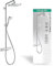 hansgrohe Croma E - wassersparendes Duschsystem (EcoSmart) mit Thermostat, Regendusche (280 x 170 mm) mit Armatur, Handbrause, Schlauch, Brausestange und eckiger Kopfbrause, Chrom, 27660000