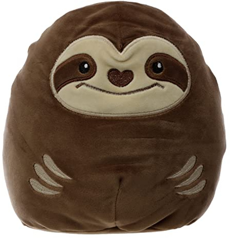 Puckator Cuddlies Plush Sloth Cushion, Childrens Bedroom Decor or Travel Pillow 22x20x15cm Cover With Integrated Filling
