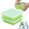 Belle Vous 2 Stk Eiswürfelbehälter mit Deckel Transparent zum Einfrieren von Babynahrung - Eiswürfelform 9x30ml - Silikon Eiswürfelbox Stapelbar für Obst Brei, Muttermilch, Gemüsebrei - BPA Frei