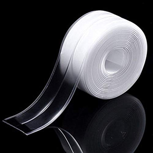 Dichtungsband für Küchenspüle, wasserdicht, ölfest, Anti-Schimmel, selbstklebend, für Badewanne, Küche, Spüle, WC, Wand, Kantenschutz – 320 cm – 3,8 cm (transparent)