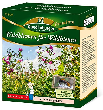 Quedlinburger BALDUR-Garten Wildblumen für Wildbienen für ca. 100m²,1 Pack.