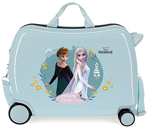 Disney Frozen Follow Your Dreams Kinderkoffer, Blau, 50 x 38 x 20 cm, starr, ABS, seitlicher Zahlenkombinationsverschluss 38 1,8 kg, 4 Räder, Handgepäck.