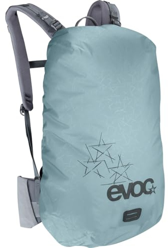 EVOC RAINCOVER SLEEVE, praktiskt regnskydd för ryggsäck (vattentät skyddspåse för ryggsäck, regnskydd, ryggsäcksöverdrag, mått: 16 x 56 x 27 cm, vikt: 50 g, volym: 10-25 l), Stål