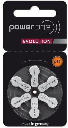 PowerOne EVOLUTION Hearing Aid Batteries Size 13 (60 batteries)