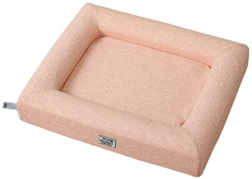 Dear Darling DD-01 Orthopädisches Luxus Katzenbett und Hundebett gelenkschonend mit Memory Schaum, waschbarem Sommer-und Winterbezug und grabverhalten-fördernder Matratze (XL, Apricot)
