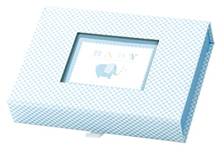 Rössler Papier 14571930001 - Fotobox Baby Boy mit Magnetverschluss, für 13 x 18 cm Bilder, hellblau, 1 Stück | Aufbewahrungsbox mit Magnetverschluss für Fotos im Format 13 x 18 cm und Erinnerungsstücke