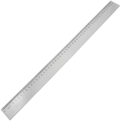 Zentimeter-Lineal, lang, rechts, Kunststoff, wiederverwendbar, transparent, 50 cm