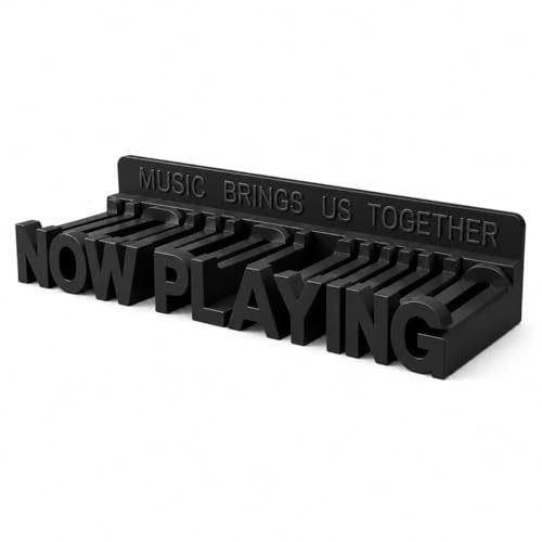 WPESI Now Playing - Support mural pour disques vinyles - Support mural à suspendre - Noir