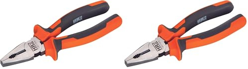 Alyco 170518 Alicates universales, Naranja, 180 mm (Paquete de 2)