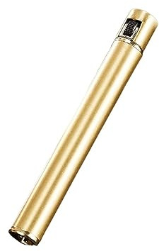 Zxwjddm Accendino cilindrico a Fiamma Regolabile, Fiamma Aperta con Mola retrò, Accendino Portatile con Torcia a butano, Gas Ricaricabile, Candela, Campeggio, Regalo (butano Non Incluso)(A1)