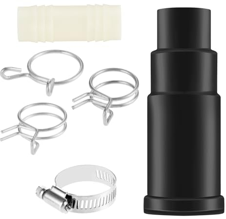 Dishwasher Drain Hose Adapter for Insinkerator Garbage Disposals, Washing Faucet Adapter Washing Dishwasher Drain Hose Connector Kit Include 1 Inlet Connector 1 Hose Clamp 3 Spring Clamps