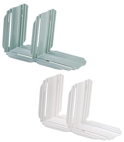 RORPOIR 4pcs Refrigerator Sorting Rack Telescopic Partition Boards for Food Sorting in Fridge Crisper Drawer Organizer Kitchen Storage Rack