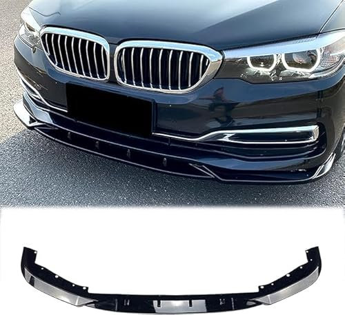 ZHOUFUDA Auto Frontspoiler Lippe Frontschürze Lippenspoiler für BMW 5 Series G30 525i 530i 2017-2020, Frontstoßstange ABS Splitter Lip Spoiler Kinnschutz Lip Diffusor Splitter Body Kit
