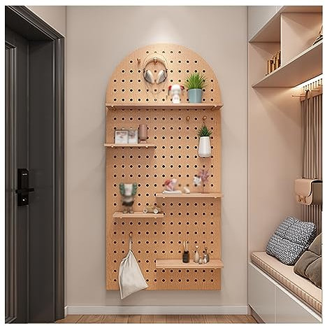 Organisateur mural Panneau perforé Panneau perforé Panneaux d'organisation murale Panneaux d'affichage mural Kit de panneaux perforés Rangement mural modulaire pour bureau et salle de bain Installatio