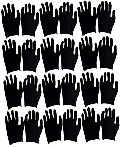 OKUMEYR 12paare Baumwollhandschuhe Schwarz Für Arbeitsschutz Bequeme Handschuhe Aus Strapazierfähigem Material Vielseitig Einsetzbar Für Sicherheitshandschuhe
