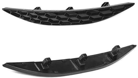NEGRO Nebelschlussleuchten-Lampenabdeckungsverkleidung passend for Golf MK7 7R R-Leitung, modifiziert, schwarz, glänzend, Wabenheck-Styling-Einsatz, Garnitur Schutz für Nebelschlussleuchte