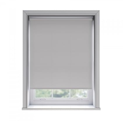 80cm No Drill Light Grey Thermal Blackout Roller Blind (170cm Drop)