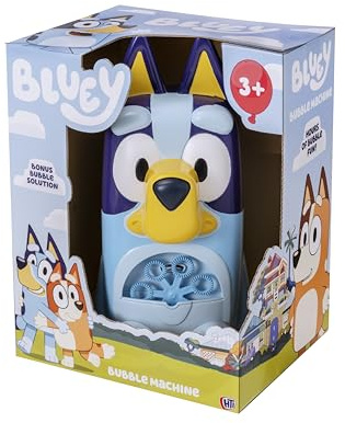 Máquina de Burbujas Bluey para niños: soplador de Burbujas con Forma de Personaje. Ideal para Exteriores. A Partir de 3 años.