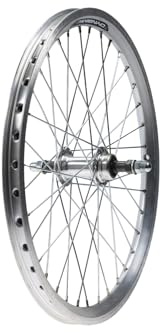 20 Zoll Hinterrad Laufrad – Dynamic Alu-Felge 406-19C Silber – 36 Loch – 135 mm Einbaumaß – robuste Alu-Nabe mit Vollachse – für 6/7/8-fach Schraubkranz – geeignet für Klapp- & Kinderfahrräder