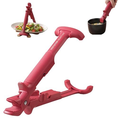 Airfryer Zange, 2-in-1 Silikon Zange Für Heißluftfritteuse, Heizplatten Greifer Mit Rutschfestem Griff, Ideal Für Heiße Schüsseln, Teller Und Pfannen