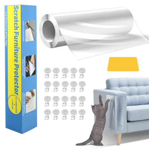 Protezione divano graffi gatto, 40X500CM antigraffio gatto divano per gatt, proteggi divano gatti graffi per Mobili per Divani, PVC Anti-Graffio Protector, Protezione per Divano Porta e mobilie