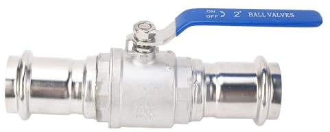Presskugelhahn 2 Zoll DN50 1000PSI WOG 304 Edelstahlrohr Kugelhahn für Wasser Öl Dampf