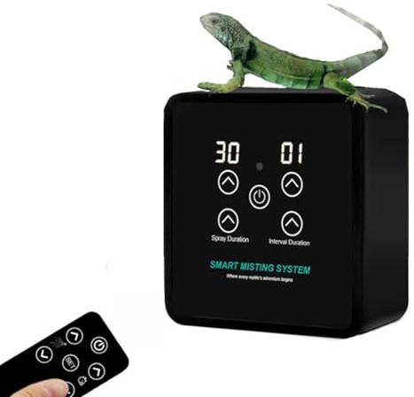 Smart Intelligent Spray System, Reptile Humidifier, Automatic Reptile Misting System, Auto Spray with Timer, Remote Control, Adjustable 360 Degree Nozzles for Chameleon Snake Frog Lizard