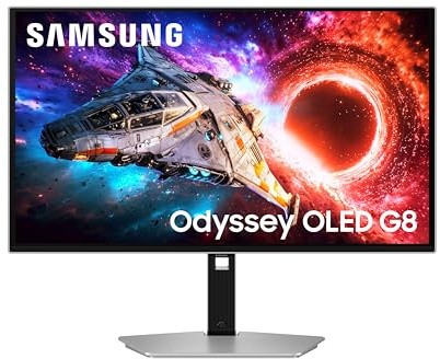 Samsung Odyssey OLED G80SH 27 4K UHD Gaming Monitor, 0.03ms, 240Hz, Gsync Compatible, Freesync Premium Pro, HDMI 2.1, Displayport, USB-C, 3840x2160, Height Adjust, LS27HG802SUXXU