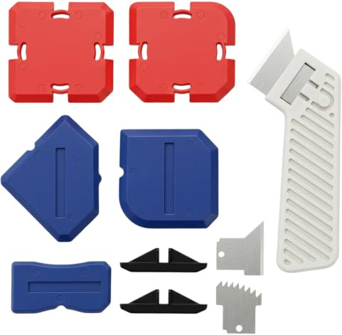 11Pcs Silicone Profiling Tools Kit, Silicone Sealant Tool Finishing | Grout Remover and Smoother Scraper for Bathroom, Kitchen, Window, Sink and Floor Joint