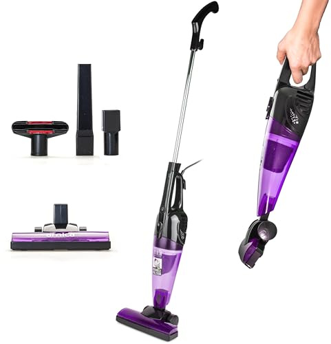 Merlin 2-in-1 Pro Vacuum Cleaner (Purple) | Corded, 850W Powerful Suction, Multiple Attachments | Lightweight Upright & Handheld Hoover for Carpet, Hard Floors, Pet Hairs & Cars