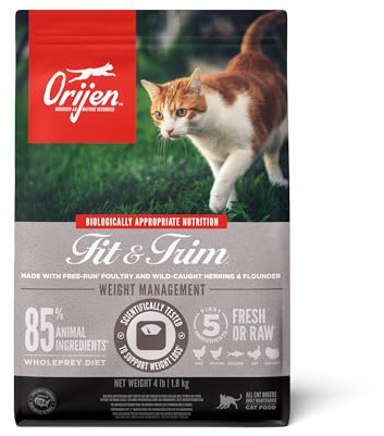 ORIJEN Fit & Trim Grain Free High Protein Premium Dry Cat Food 4lb Bag