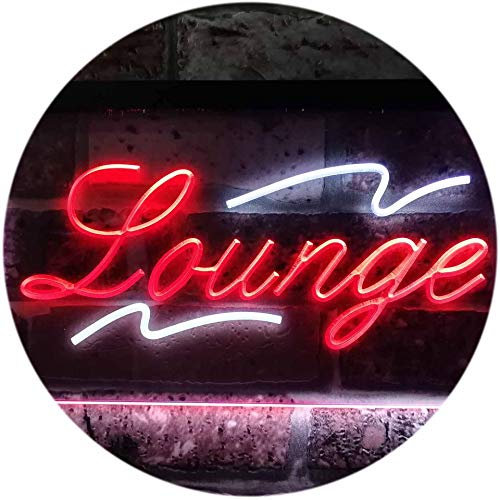 ADVPRO Lounge Bar Club Illuminated Dual Color LED Barlicht Neonlicht Lichtwerbung Neon Sign Weiß & Rot 300 x 210mm st6s32-i0445-wr