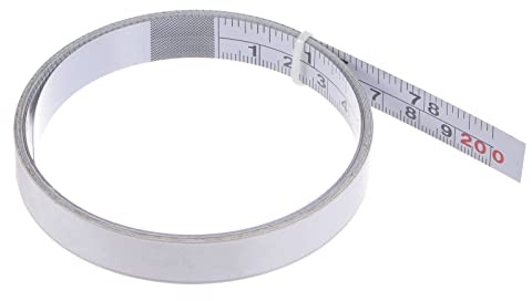 sourcing map Self Adhesive Tape Measure 80 inch/2M Double Scale Left to Right Reading Sticky Measuring Tape Steel Workbench Ruler, White