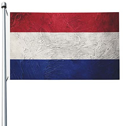 Bandera de Holanda, bandera de 3x5 pies, doble cara, exterior, interior, bandera ucraniana, poliéster con ojales de latón