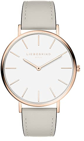 LIEBESKIND BERLIN Damen Armbanduhr – 38 mm rundes Gehäuse – Quarzuhr mit Lederarmband – 5 ATM wasserdicht – Alltagstauglich & stilvoll – Verschiedene Farben
