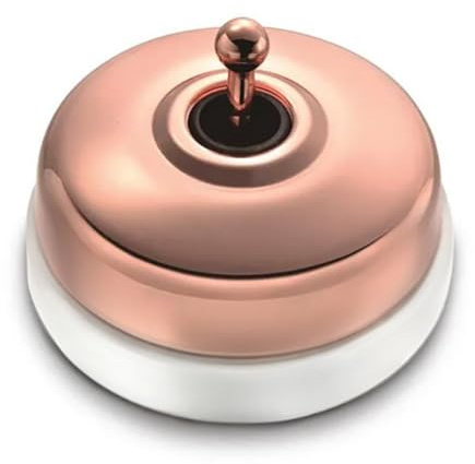 Fontini - Va Et Vient Porcelaine Blanche - Manette Cuivre