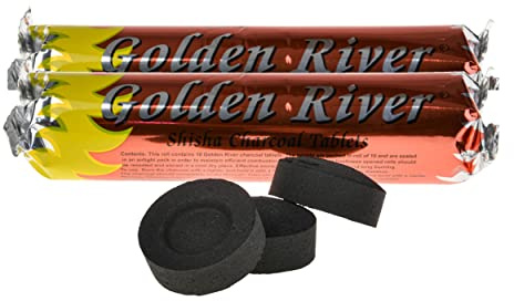 Lot de 4 Paquets de 6 pastilles de Charbon de Bois pour brûler de 33 mm - Charbon Chicha Naturel ou encensoir Paquet 24 Galets de 33 mm - Encens et Tabac Chicha - Allume-Charbon Vegetal ecolo