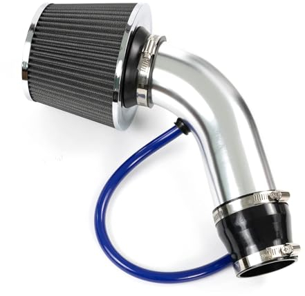 AUTOXBERT Kit de filtre à air sport universel pour voiture 76 mm avec tuyau à induction double couche en aluminium - Filtre à air froid - Pour moto, scooter, VTT, cyclomoteur