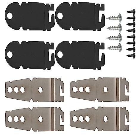RDEXP Silver and Black Dishwasher Mounting Brackets Replacement for Whirlpool