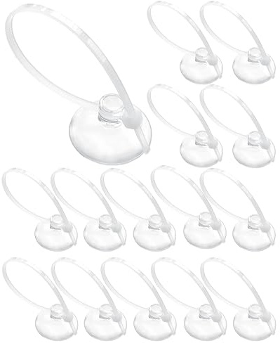 JETOP 50 Pezzi Ventose per Acquario e 100 Pezzi Fascette Regolabili, Ventose Acquario Silicone per Acquario Ventosa per Vetro Acquario Accessori per Attaccare Tubi Acquario Decorazioni per Acquari