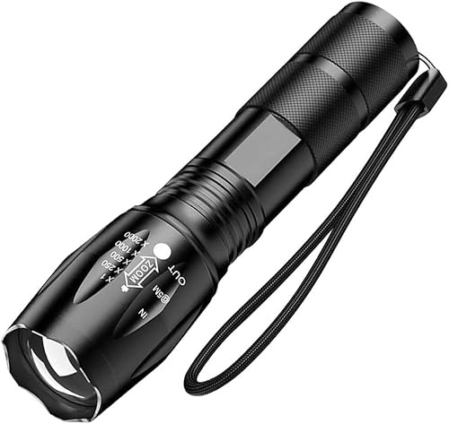 MVIOCS Lampes de poche LED haute luminosité – Lampes de poche pour camping, randonnée, marche – Puissantes lampes de poche d'urgence avec 5 modes pour une utilisation à la maison et à l'extérieur –