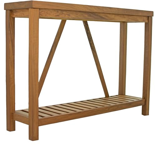 EST. LEE DISPLAY L D 1902 Rustic Country Farmhouse Walnut Entry Table and Accent Table, 44in Long X 30in Tall X 11in Wide