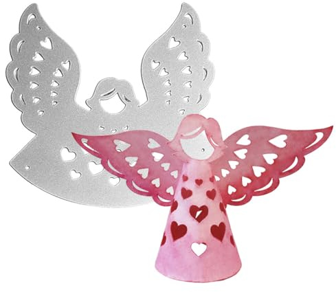 Weihnachten Stanzschablonen Anhänger Engel Muster Prägeschablonen Weihnachtsanhänger Weihnachten Stanzformen Metall Schneiden Stanzformen für DIY Scrapbooking Basteln Deko für Weihnachtsbaum Geschenke