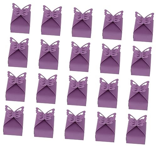 Amosfun 25stücke Hochzeits-schmetterlings-süßigkeitenboxen Aus Papier Für Partydekoration Kreative Und Leichte Verpackung Für Hochzeiten Babypartys Und Feiern Tiefem